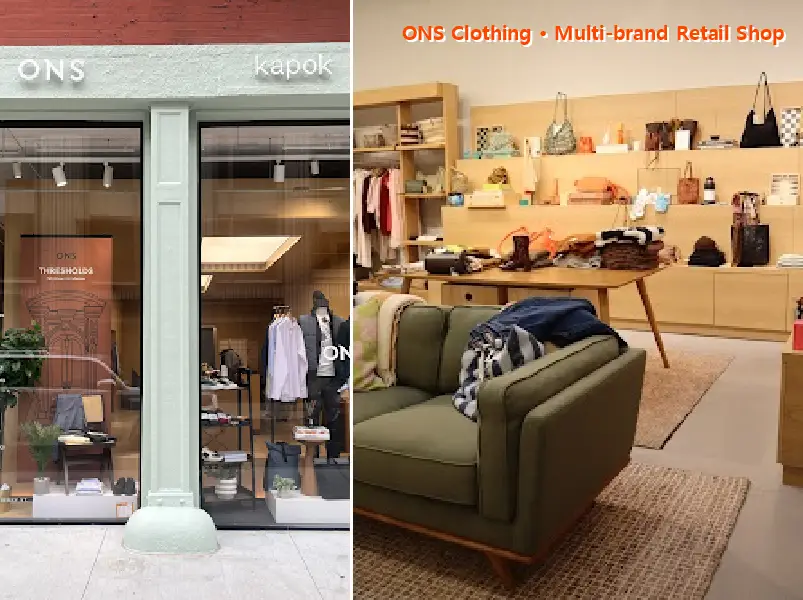 ons clothing • multi brand retail shop